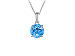 December Birthstone Blue Topaz Purity Necklace