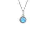 December Birthstone Blue Topaz Vita Necklace