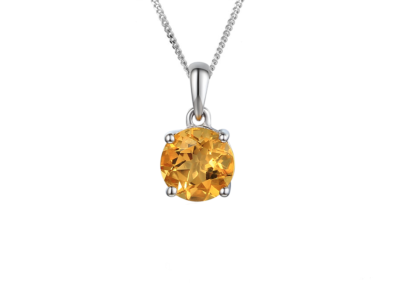 November Birthstone Citrine Purity Necklace