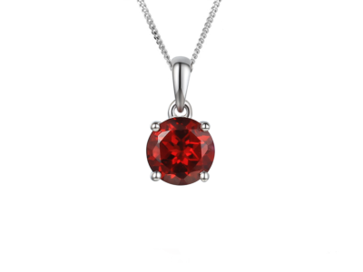 January Birthstone Garnet Purity Necklace