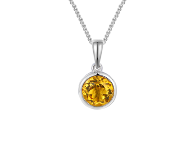 November Birthstone Citrine Orbit Necklace