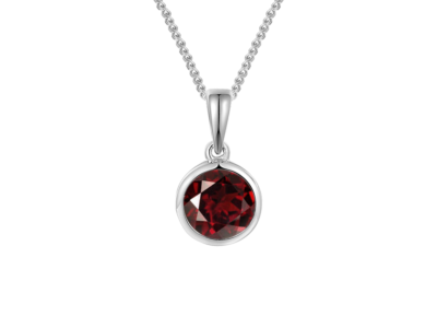 January Birthstone Garnet Orbit Necklace