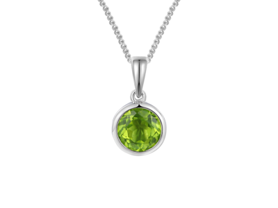 August Birthstone Peridot Orbit Necklace