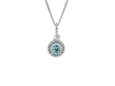 March Birthstone Aquamarine Vita Necklace