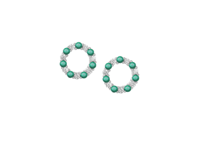 Circle of Life Emerald Earrings