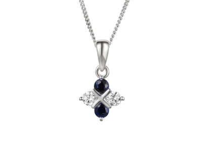 Sky Serenity Cubic Zirconia & Sapphire Necklace