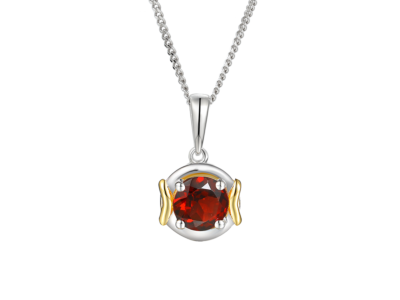 Compass Garnet Necklace