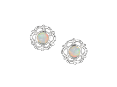 Eagle Eye Opal Earrings