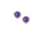 February Birthstone Amethyst Orbit Earrings