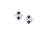 Sky Serenity Cubic Zirconia & Sapphire Earrings