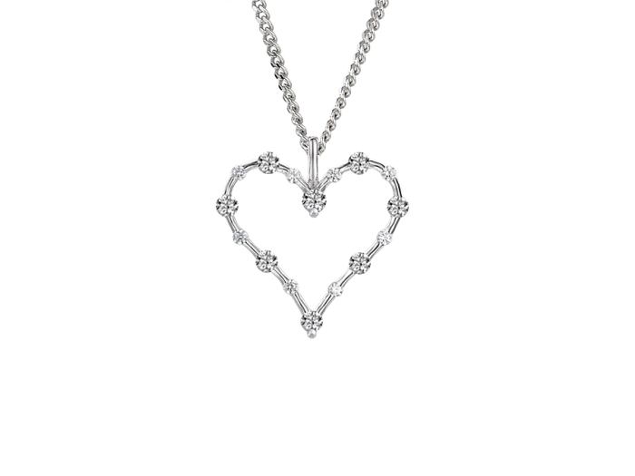 Argento on sale heart necklace