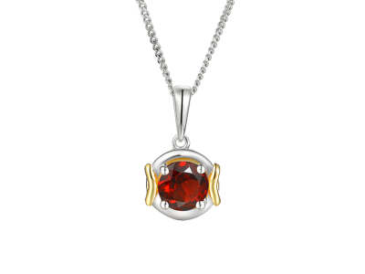 Compass Garnet Necklace