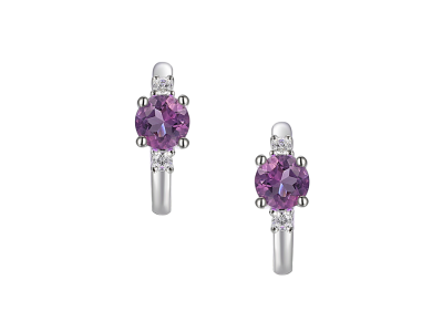 Ellipse Amethyst Earrings